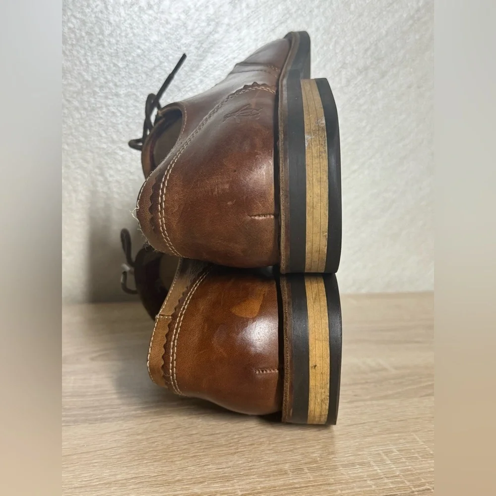 Original Penguin by Munsingwear Waylon Men’s 10 Oxford Brown Leather Dress Shoes